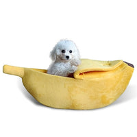 Cozy Cute Warm Banana Cat Bed